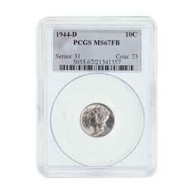1944-D 10c MS-67 FB PCGS
