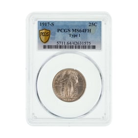 1917-S 25c Type 1 MS-64 FH PCGS