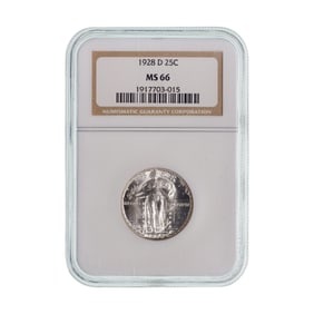 1928-D 25c MS-66 NGC