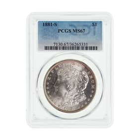 1881-S $1 MS-67 PCGS