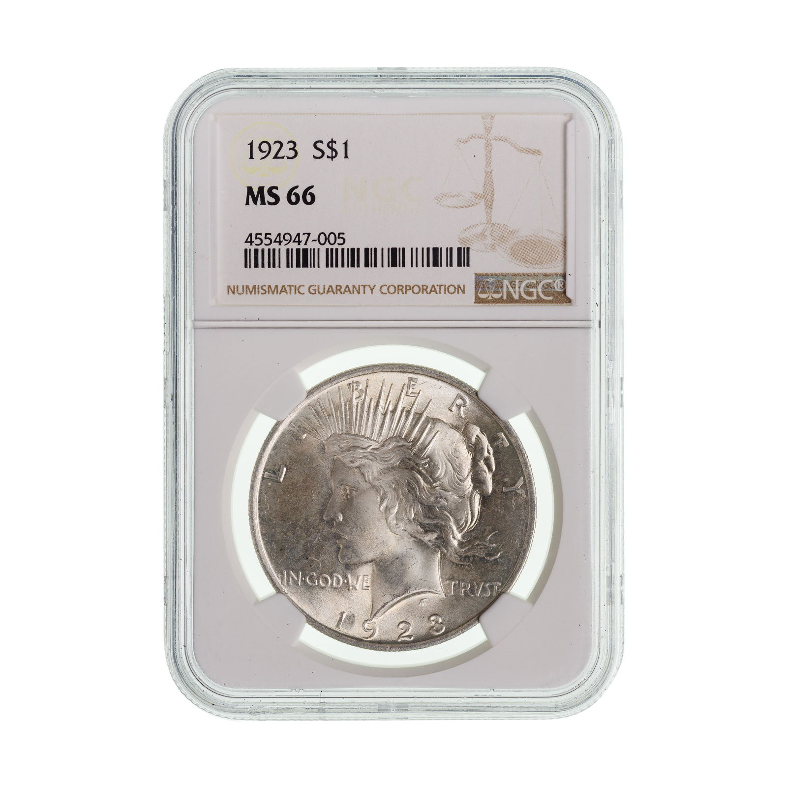 1923 $1 MS-66 NGC (1 of 2)