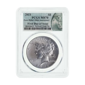 2021 $1 Peace MS-70 PCGS