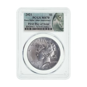 2021 $1 Peace MS-70 PCGS
