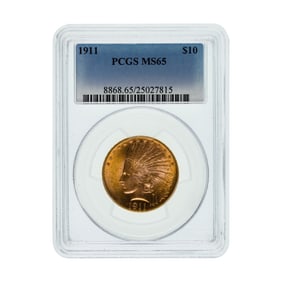 1911 $10 Gold Indian MS-65 PCGS