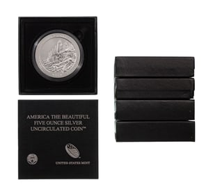 2012 America the Beautiful Five Ounce Silver Collection