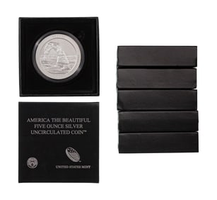 2014 America the Beautiful Five Ounce Silver Collection