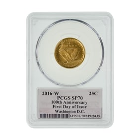 2016-W 25c Gold Standing Liberty SP-70 PCGS