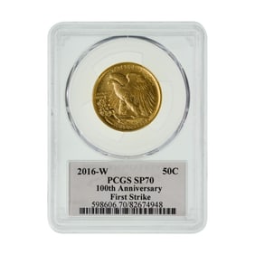 2016-W 50c Gold Walking Liberty SP-70 PCGS