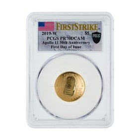 2019-W $5 Gold Apollo 11 PR-70 DCAM PCGS