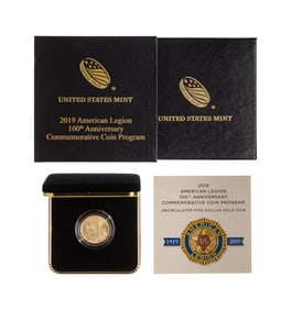 2019-W $5 Gold American Legion Uncirculated