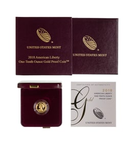 2018-W $10 Gold American Liberty Proof