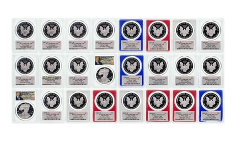 PCGS PR-70 DCAM Silver Eagle Collection