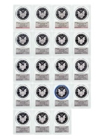 PCGS PR-70 DCAM Silver Eagle Collection