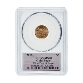 2018 $5 Gold Eagle MS-70