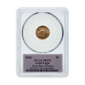 2020 $5 Gold Eagle MS-70