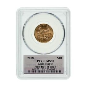 2018 $10 Gold Eagle MS-70 PCGS