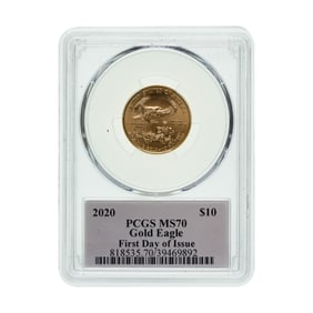 2020 $10 Gold Eagle MS-70 PCGS