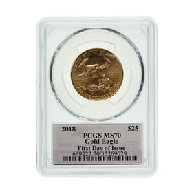 2018 $25 Gold Eagle MS-70 PCGS