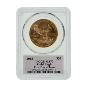 2018 $50 Gold Eagle MS-70 PCGS