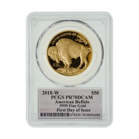 2018-W $50 Gold Buffalo PR-70 DCAM PCGS