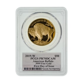2019-W $50 Gold Buffalo PR-70 DCAM PCGS