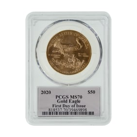 2020 $50 Gold Eagle MS-70 PCGS