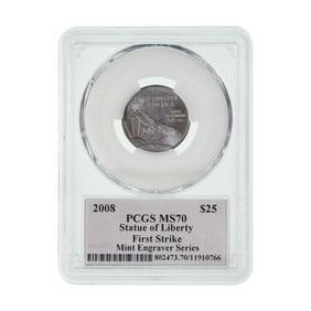 2008 $25 Platinum Statue of Liberty MS-70 PCGS