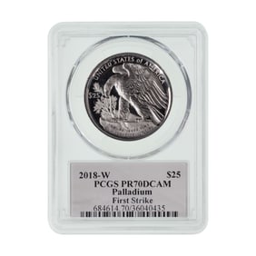 2018-W $25 Palladium Eagle PR-70 DCAM PCGS