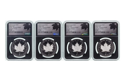 Canada: 2020 $20 Maple Leaf Rhodium Plated PF-70 NGC