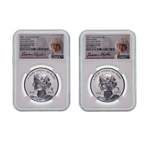 Canada: 2021 Peace $1 Ultra High Relief Reverse PF-70 NGC