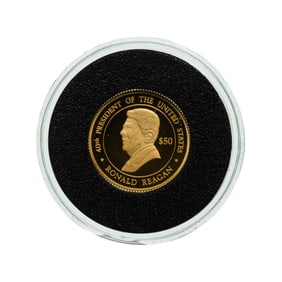Cook Islands: 2004 $50 Gold Ronald Reagan