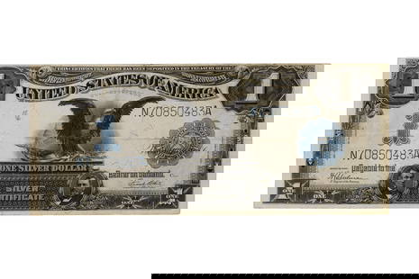 1899 $1 Large-Size 'Black Eagle' Silver Certificate VF+: 1899 $1 Large-Size 'Black Eagle' Silver Certificate VF+ Property from: an Estate, Galena, Illinois Category: Large Size Type Notes > Silver Certificates Estimated Sale Time: 1:05 pm CST Shipping Statu