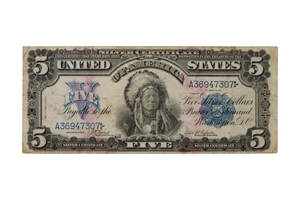 1899 $5 Large-Size 'Chief' Silver Certificate F