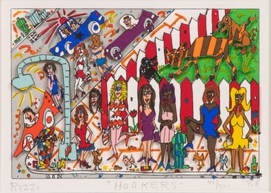 James Rizzi (American, 1950-2011) 'Hookers' Paper Sculpture