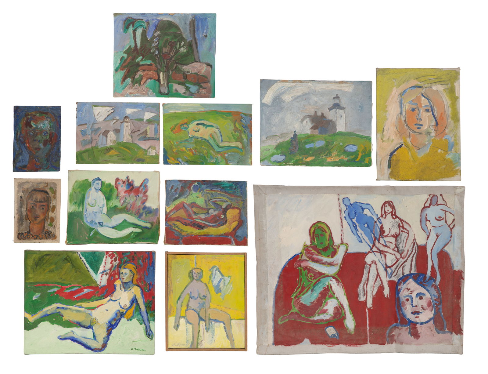 Abbott Pattison (American, 1916-1999) Oil Painting Assortment (1 of 1)