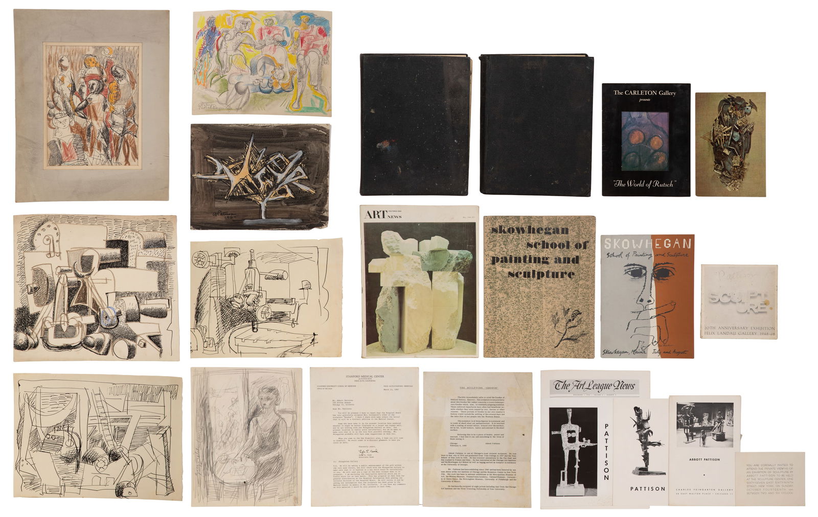 Abbott Pattison (American, 1916-1999) Sketchbooks and Drawings (1 of 11)