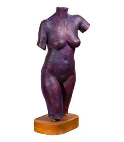 D. Towne (American, 20th Century) Female Torso Ceramic Sculpture