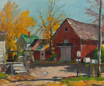 Carl William Peters (American, 1897-1980) 'Autumn Afternoon' Oil on Canvas