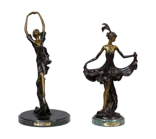 Louis Icart (French, 1888-1950) Bronze Figural Sculptures