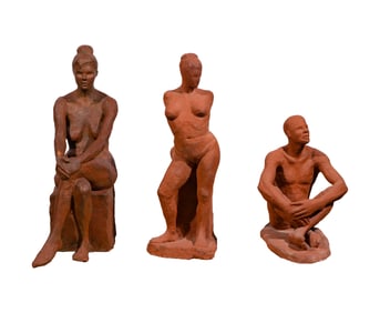 C. Yager (20th Century) Terra Cotta Sculpture Assortment