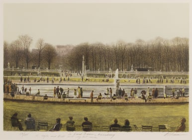 Harold Altman (American, 1924-2003) 'Le Grand Basin, Luxemburg' Lithograph