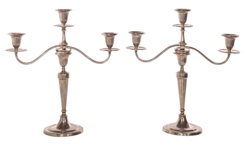 English George III John Parsons & Co. Sterling Silver Candelabras