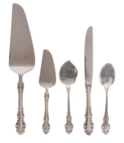 Sterling Silver Flatware and Napkin Ring Assortment
