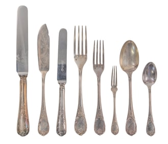 Christofle Marly Silverplate Partial Flatware Service