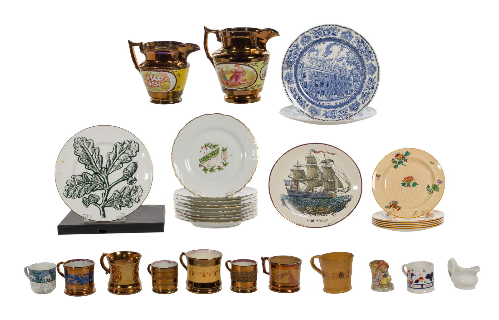 English Pottery and Porcelain Assortment (1 of 1)