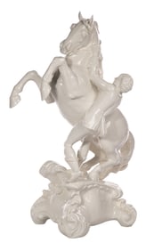 Josef Wackerle (German, 1880-1959) for Nymphenburg Porcelain Rearing Horse and Groom