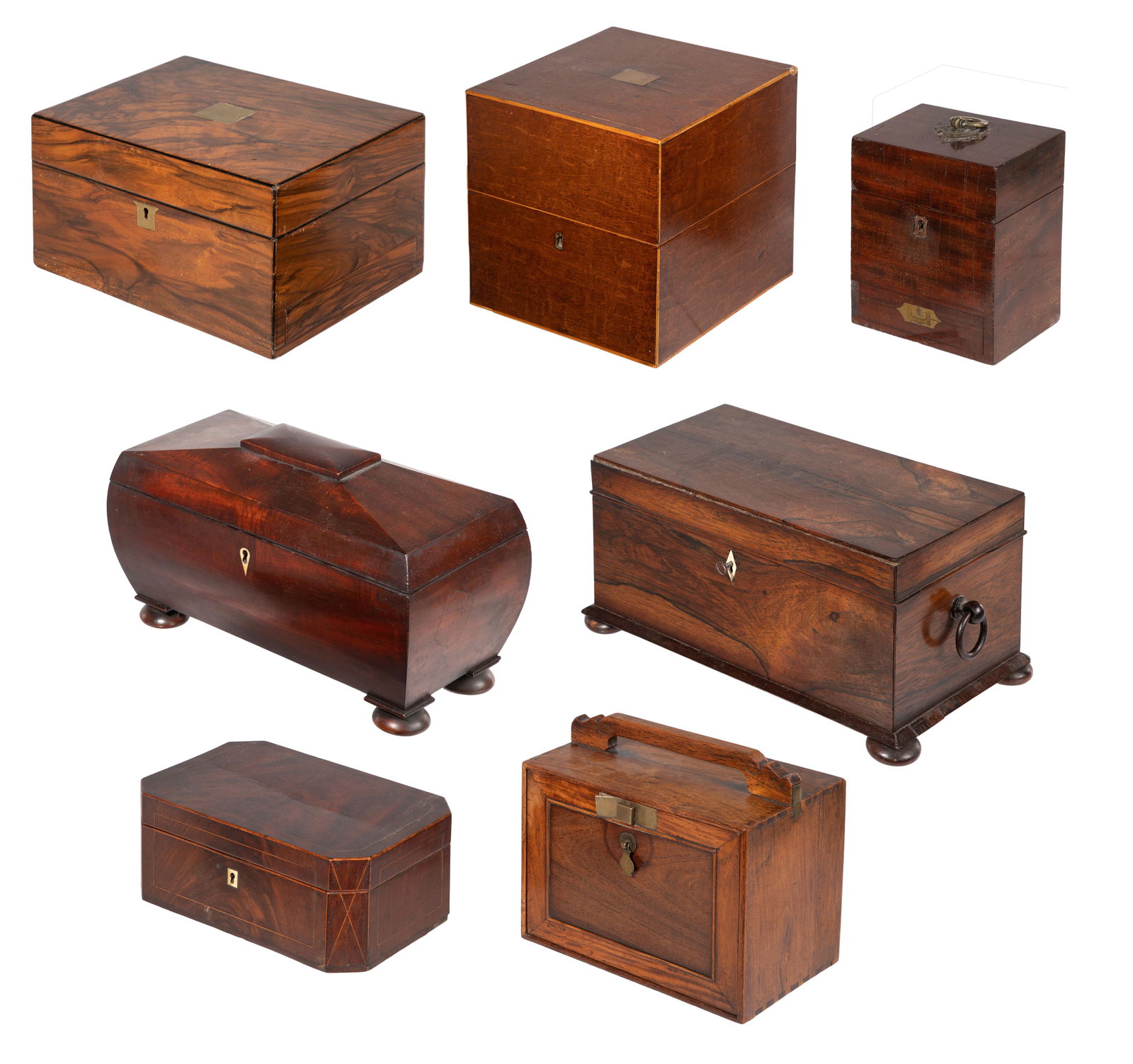Burl Wood Traveling and Decorative Wood Box Assortment (1 of 7)