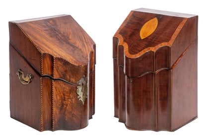 George III Style Mahogany Knife Box and Post Box