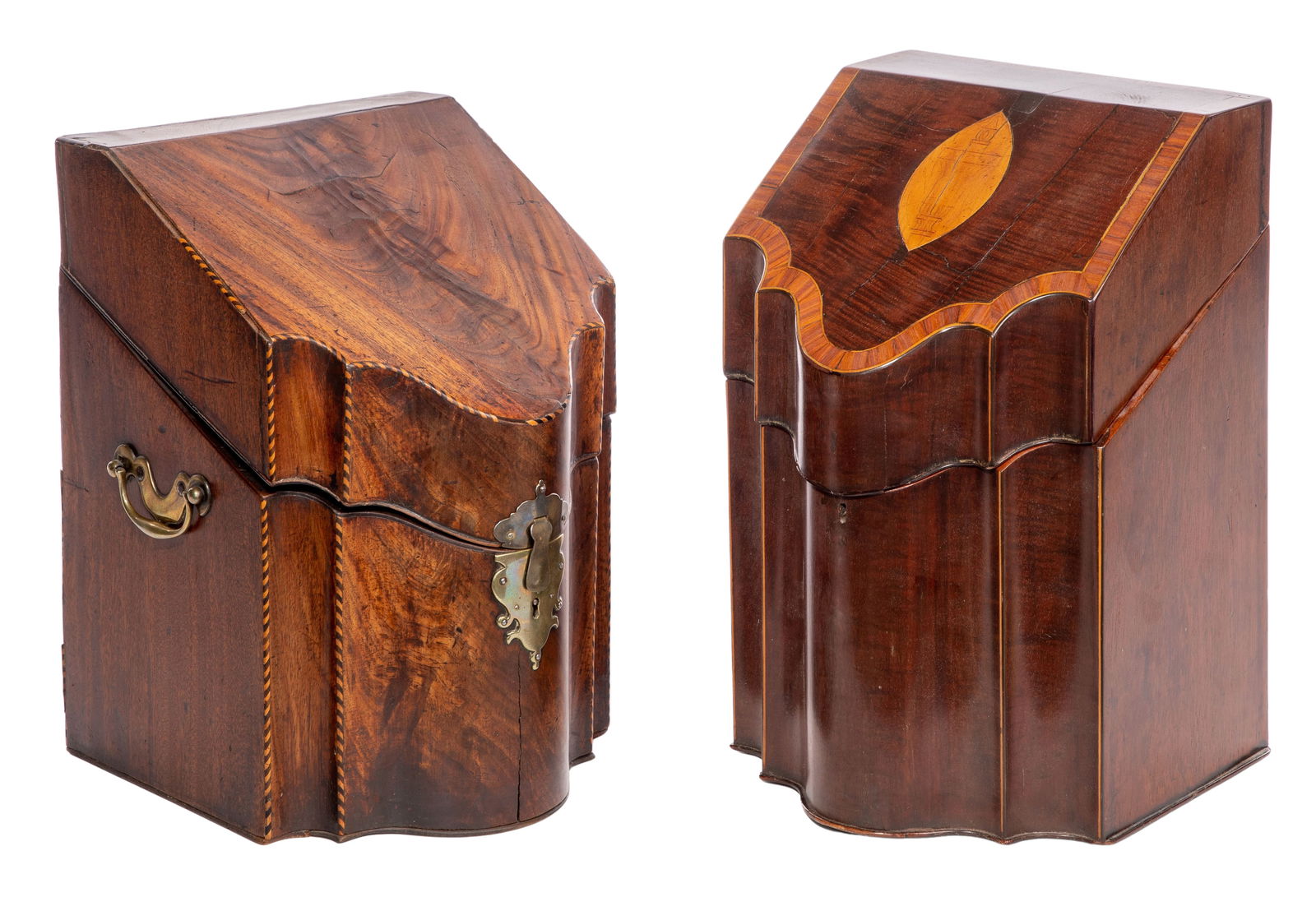 George III Style Mahogany Knife Box and Post Box (1 of 3)