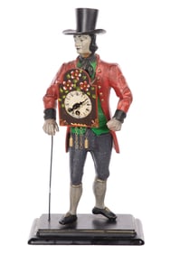 Cast Iron 'Clock Peddler' Figural Clock